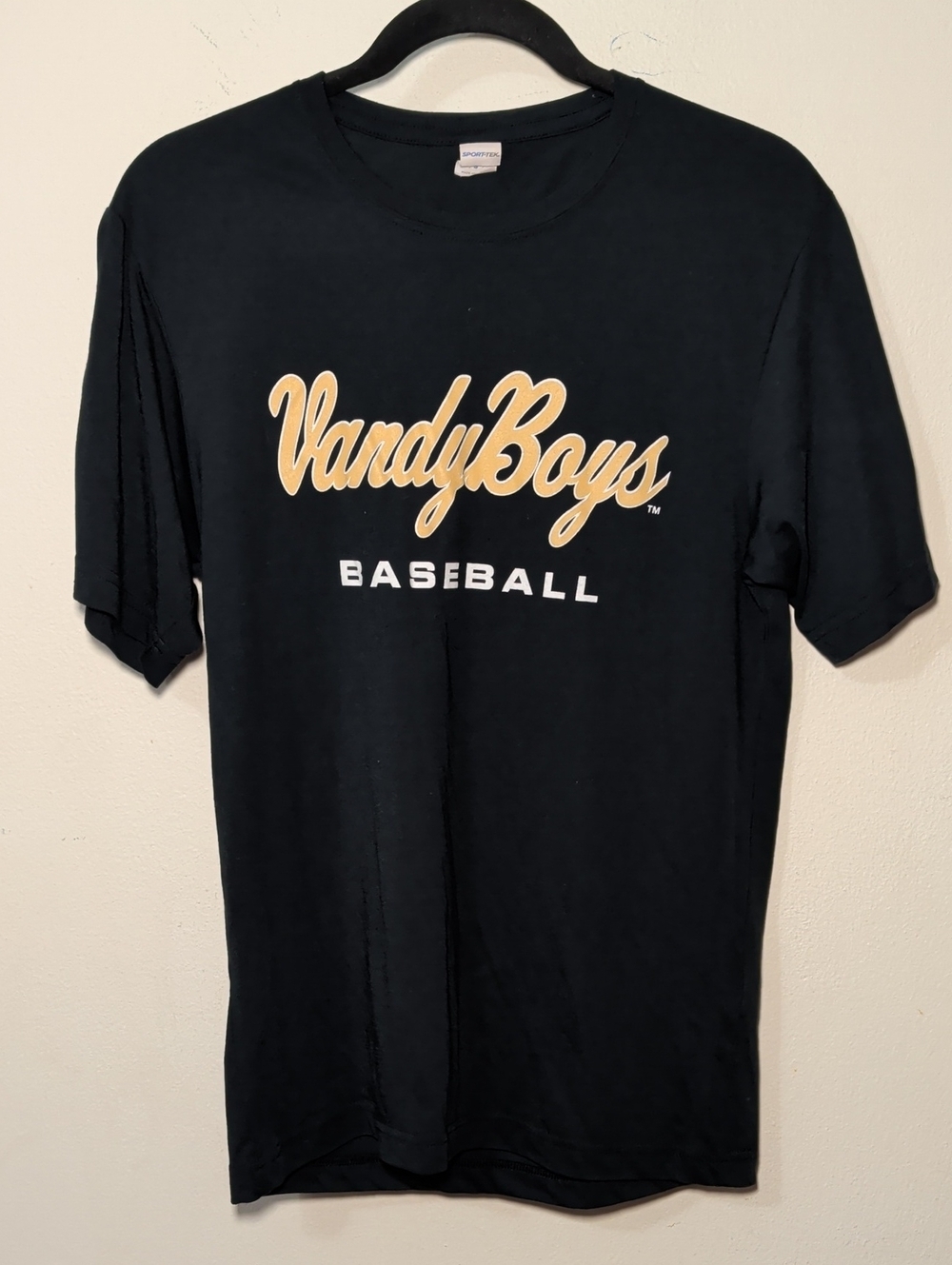 Sport-Tek VandyBoys Baseball T-shirt Black Gold Short Sleeve SEC Men's Size S